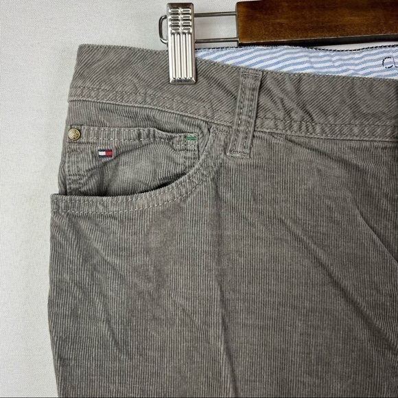 Tommy Hilfiger Gray Classic Skinny Corduroy Pants 12 - Picture 3 of 3